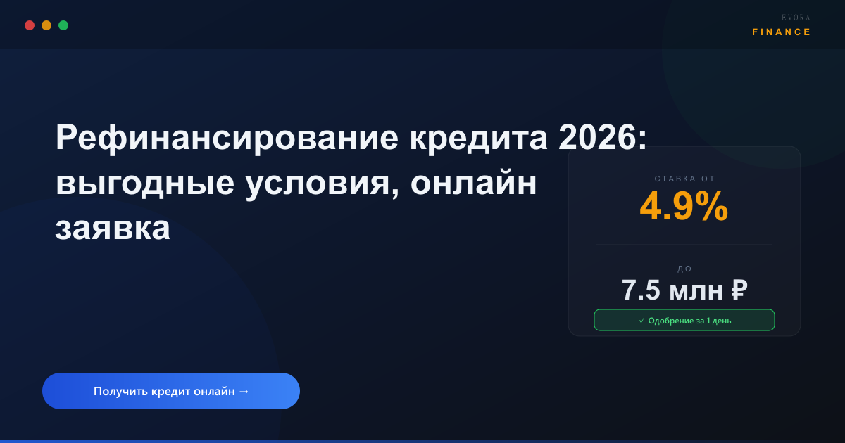 Рефинансирование кредита 2026